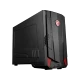 MSI Nightblade MI3 masaüstü bilgisayar, siyah kasa ve kırmızı detaylarıyla önden ve yandan görünüm