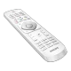 Philips 24PFK5211 Full HD FHD LED televizyon için beyaz kumanda tuşları ve Philips logosu görünen uzaktan kumanda