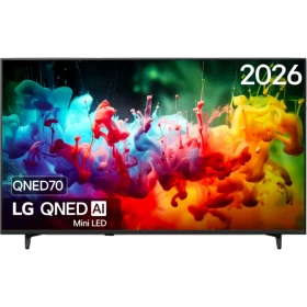 LG 55QNED70B6C Ultra HD 4K QNED Mini LED TV, canlı renkler ve 2026 temalı vitrin ekranı