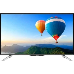 Sunny Likya 49 inç siyah Full HD uydu alıcılı televizyon, ekranda dağ ve sıcak hava balonları