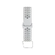 Apple Watch Nike SE Cellular 44 mm için gümüş renkli, delikli Nike spor kordonu