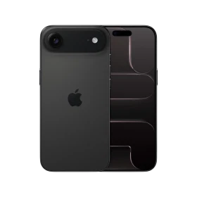 Apple iPhone Air siyah akıllı telefon, ön ekran ve arka kamera tasarımını gösteren vitrin çekimi