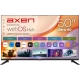Axen AX50DP4OTL-W2S Ultra HD 4K LED televizyon, webOS Hub menüsü açık şekilde önden görünür.