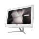 MSI PRO 20EX 7M-025XTR beyaz renkli, ekranı ve standı görünen masaüstü bilgisayar