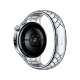 Huawei Watch Ultimate Design Spring Edition gümüş akıllı saat, metal kordon ve siyah ekranıyla önden görünüm:VEVENT