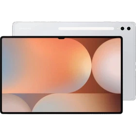 Samsung Galaxy Tab S10 Ultra gümüş 12 GB 512 GB 5G oyuncu tablet ön yüzü, arka planda tablet ekranı görünüyor