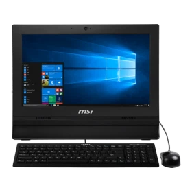MSI PRO 16T 7M-002XEU masaüstü bilgisayar, siyah ekran, klavye ve fareyle birlikte