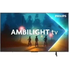 Philips 65PUS8200 Ultra HD 4K LED televizyon; AMBILIGHT TV ekranında renkli ışık efekti görünüyor.