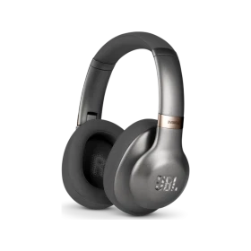 JBL Everest 710 Kablosuz gri kulaklık, yumuşak kulak yastıkları ve ayarlanabilir baş bandıyla önden görünür