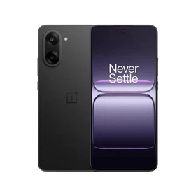 Siyah OnePlus Nord CE5 akıllı telefonun ön ekranı ve arka yüzeyi, ana ürün vitrini görünümünde