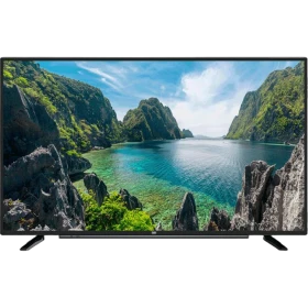 Beko B32L 6850 5B HD Ready HD TV, siyah çerçeveli ekranında turkuaz deniz ve ada manzarası