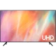 Samsung 75AU7000 Ultra HD 4K LED televizyon, genel renkli geniş ekran vitrin görünümü