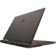 MSI Vector 17 HX AI A2XWHG-086TR koyu gri oyuncu laptop, RGB ışıklı açık kapak görünümü
