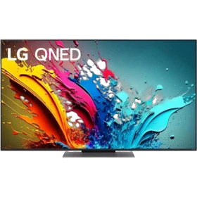 LG 55QNED86T6A Ultra HD 4K QNED televizyon, canlı renkli ekran görseliyle vitrin ürünü, genel renk