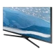 Samsung 60KU7000 Ultra HD 4K LED TV ekranında karlı dağ manzarası, genel renk, ince tasarım.