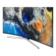 Samsung 49MU6292 Ultra HD 4K LED televizyon, renkli uzay temalı ekran görüntüsüyle önden görünüm