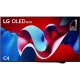 LG OLED83C46LA Ultra HD 4K OLED televizyon; kırmızı-mavi renkli canlı ekran tasarımı, vitrinde sunum.