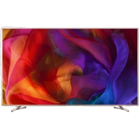 Arçelik A75 A 870 G Ultra HD 4K LED televizyon, ince çerçeveli tasarım ve renkli ekranıyla önden görünür