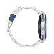 Huawei Watch Ultimate 2 Mavi akıllı saatin yandan görünümü, beyaz kordonu ve metalik gövdesi