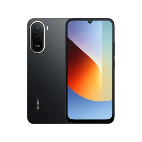 Xiaomi Redmi A7 Pro siyah telefonun ön ve arka tasarımını gösteren ürün sunumu