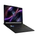 MSI Raider 16 HX B2WJ-022TR siyah oyuncu laptop açık ekran ve renkli klavye ile önden görünüyor