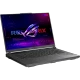 Asus ROG Strix G16 G614JV-N3452 siyah oyuncu laptop ekranında ROG logosu ve RGB ışık efekti görülüyor