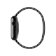 Apple Watch 38 mm uzay siyahı paslanmaz çelik kasa ve baklalı bilezik, yandan görünüm