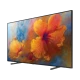 Samsung 88Q9F Ultra HD 4K QLED televizyon, çiçek temalı ekranda canlı renklerle siyah tasarım