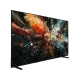 Vestel 65QT9850 Ultra HD 4K QLED televizyon, siyah çerçevesinde renkli soyut görüntü ekranda