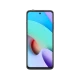 Xiaomi Redmi 10 2022 siyah akıllı telefon, çerçeveli ön yüz ve delikli ekran tasarımıyla vitrin görünümü