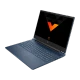 HP Victus Gaming 16-s0007nt 7Z581EA koyu mavi oyuncu laptop, açık ekran ve klavye görünümü