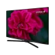 Grundig 65 GEU 8960 B Ultra HD 4K LED televizyon, siyah çerçeveli ekranda pembe çiçek görüntüsü sunuyor.