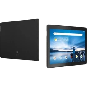Lenovo Tab M10 TB-X505F siyah tablet; 32 GB depolama, vitrin görselinde ekran ve arka kapak görünüyor.