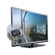 Philips 46PFL4508K Full HD LED televizyon; şehir manzaralı ekranda, genel siyah tasarım.