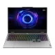Gri Lenovo LOQ 15IRX10 oyuncu laptop, RGB aydınlatmalı klavye ve geniş ekranıyla önden görünüm