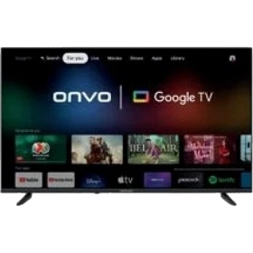 Onvo 43OVF9000F Full HD LED televizyon, Google TV arayüzü açık siyah ekranlı tasarım