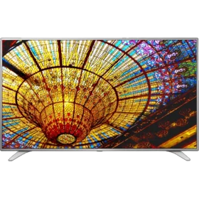 LG 55UH650V 55 inç Ultra HD 4K LED televizyon, renkli şehir manzaralı ekranıyla vitrin görseli