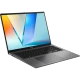 Asus Vivobook S16 S3607VA-RP019 koyu gri iş ve ofis laptopu, açık ekran ve klavye görünüyor.