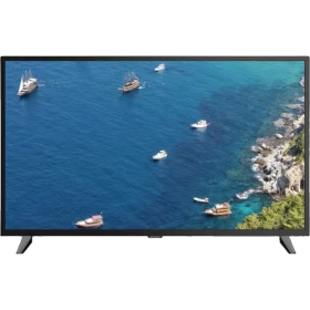 Sunny SN40DAL0937 Full HD FHD TV, deniz manzarası gösteren siyah çerçeveli televizyon