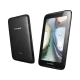 Lenovo IdeaTab A1000L siyah öğrenci tableti, önden ekranda su damlacıklı görüntü ve arkadan kamera görünümü.