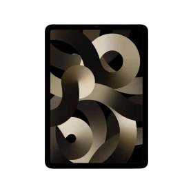 Apple iPad Air 5 Wi‑Fi + Cellular 256 GB gümüş, geometrik arka planlı öğrenci tablet ekranı