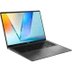 Asus Vivobook S16 OLED S3607QA-SH037W koyu gri iş ve ofis laptop; açık ekran ve klavye görünüyor