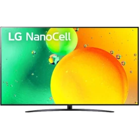 LG 86NANO766QA Ultra HD 4K LED televizyon; NanoCell ekranında canlı renkler ve damlacıklar gösterimi