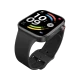 Siyah Xiaomi Redmi Watch 6 akıllı saat, renkli göstergeli ekranı ve silikon kayışıyla önden görünüm