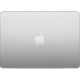 Apple MacBook Air M3 13.6 inç laptop, gümüş renkli kapalı kasa üst yüzey ve ortada Apple logosu