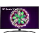 LG 43NANO796NE Ultra HD 4K LED TV ekranda NanoCell renkli görselle şık vitrin görünümünde