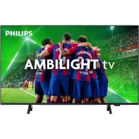 Philips 50PUS8309 Ultra HD 4K LED TV, takım sahnesi görünen ekrana sahip vitrin görseli, genel renk