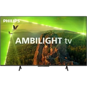 Philips 70PUS8118 Ultra HD 4K LED televizyon ekranında doğa sahnesi, Ambient Light TV temalı tanıtım görseli