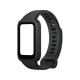 Xiaomi Smart Band 9 Active siyah akıllı bileklik, ekranı ve ayarlanabilir silikon kayışıyla önden görünüm