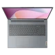 Lenovo IdeaPad Slim 3 82XQ00SFTX gri iş ve ofis laptopu, açık ekranlı üstten görünüm